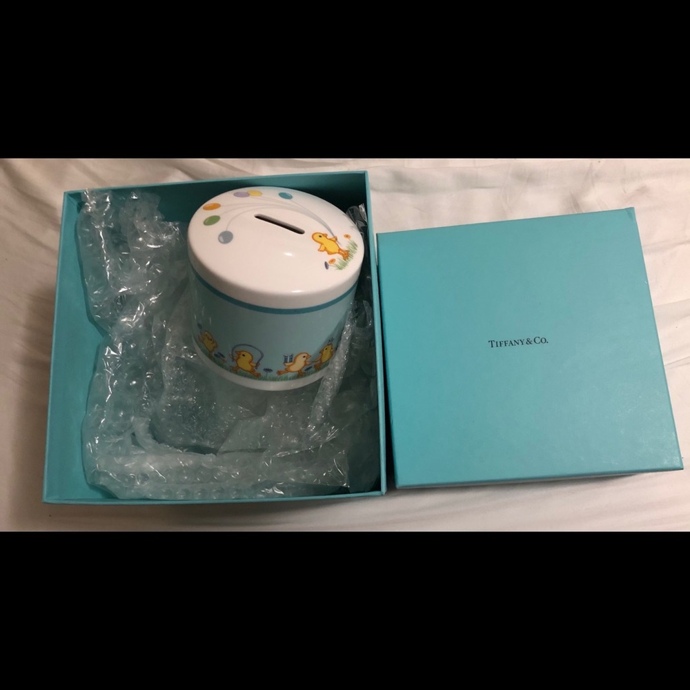 Authentic Tiffany & Co. Ducks Multicolor Coin Bank